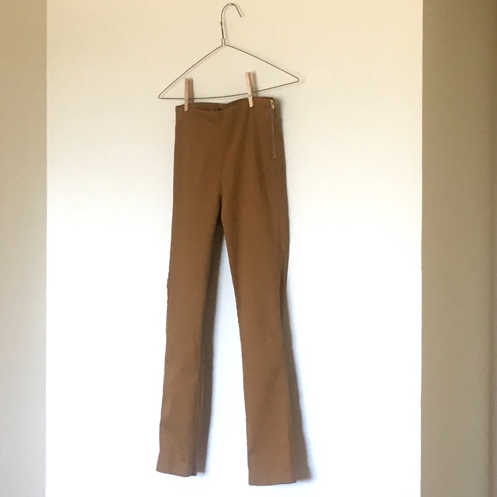 h&m camel tan cigarette high waist disco pant - Picture 3 of 5